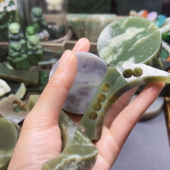 和田玉珠宝半成品未镶嵌三*格