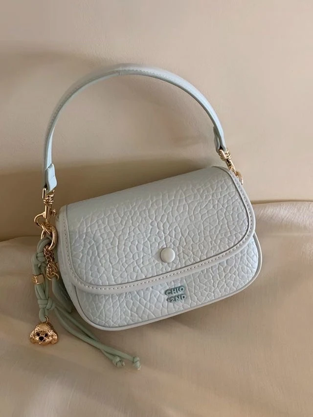 南风Chio2nd 海盐奶霜小方包包女2025超火荔枝纹手提包单肩斜挎包