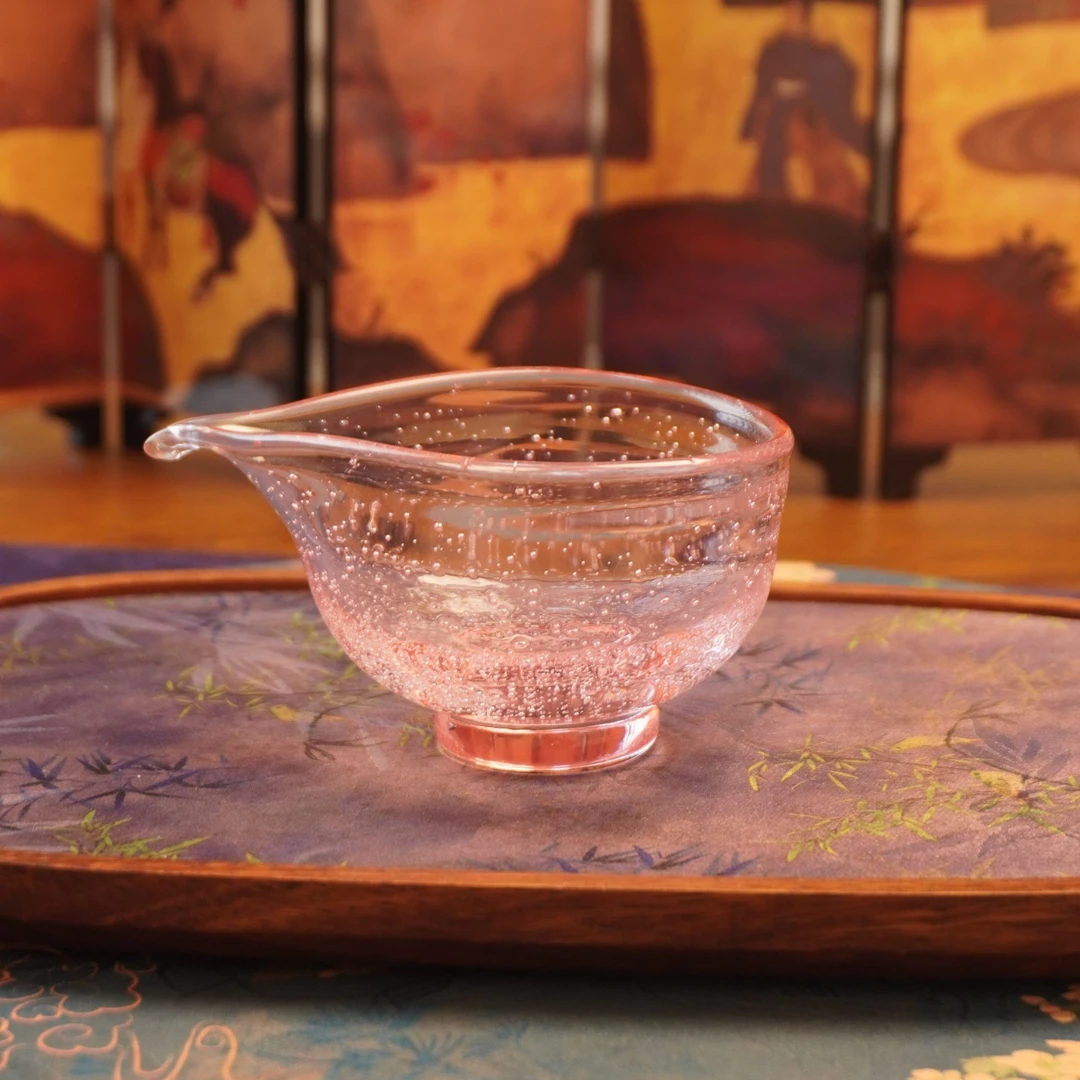 【粉梦星河气泡公道】纯手工高硼硅玻璃小容量女士家用公道杯茶海