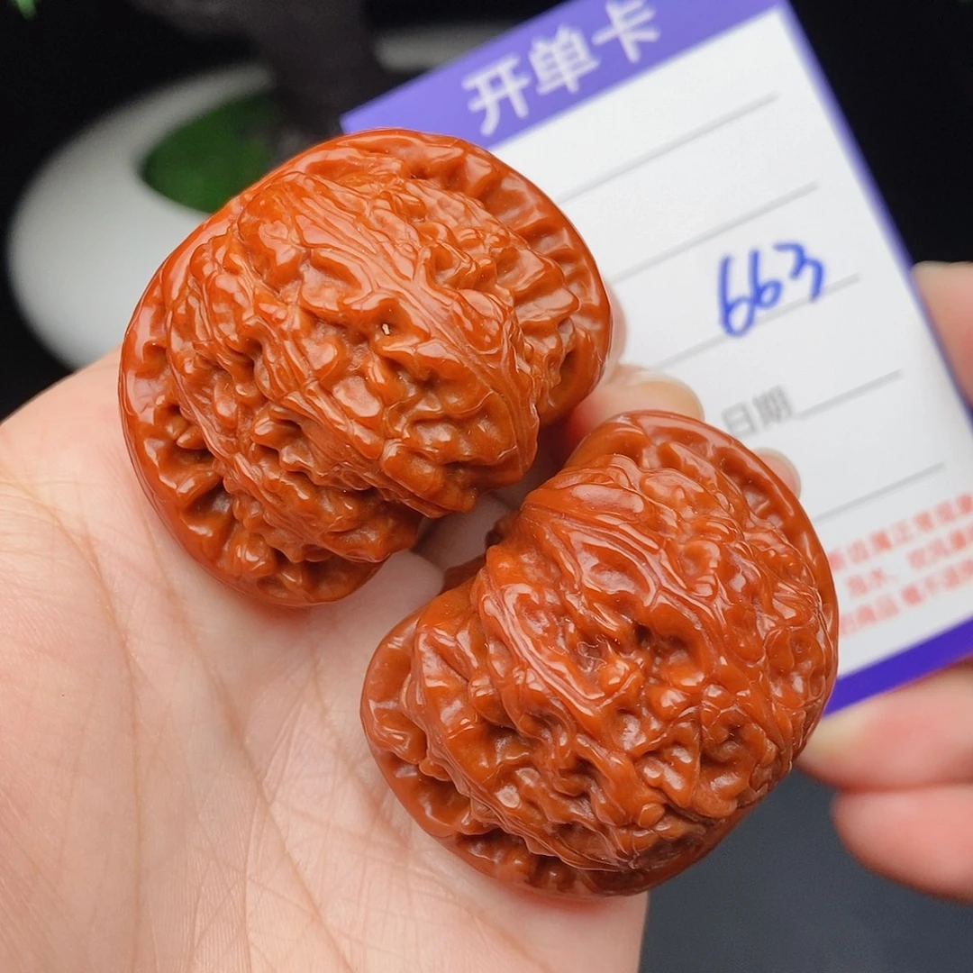 把件文玩核桃42闷白663