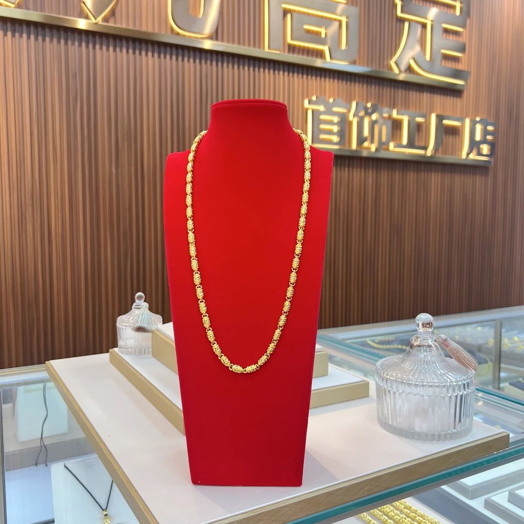 合金项链 2025款爆款橄榄链 手工雕刻 时尚潮流 经典百搭