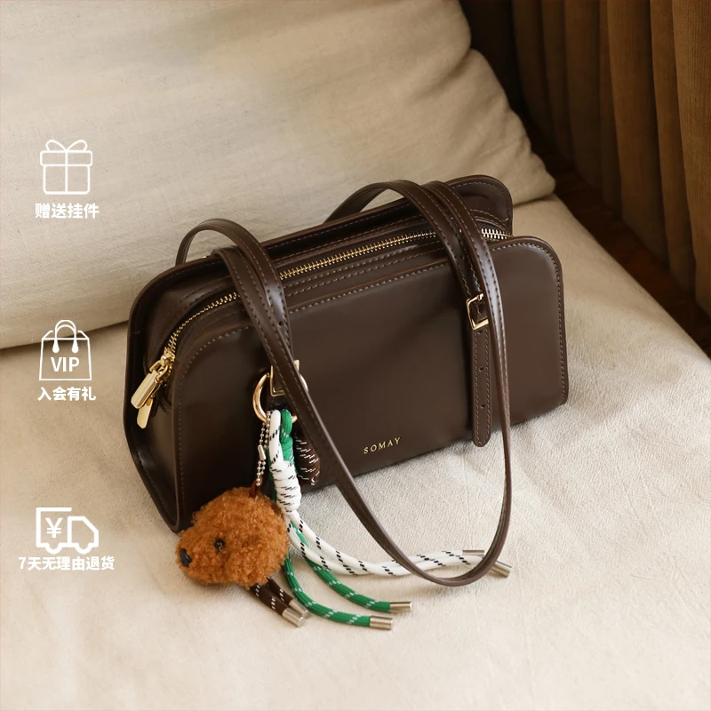 保龄球腋下包包女款爆款2025新款百搭气质单肩包小众波士顿女包小