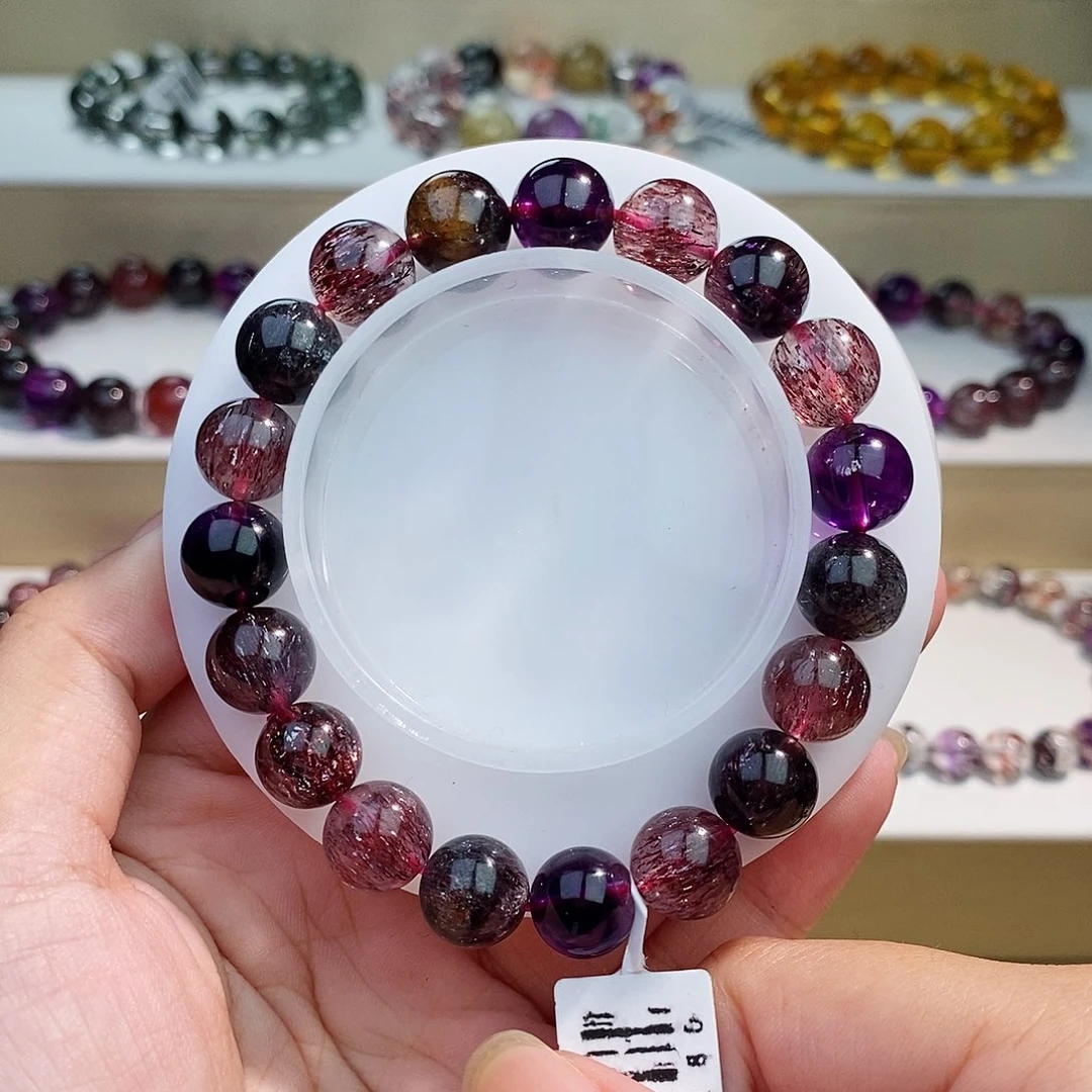 水晶手链未镶嵌黑加仑10