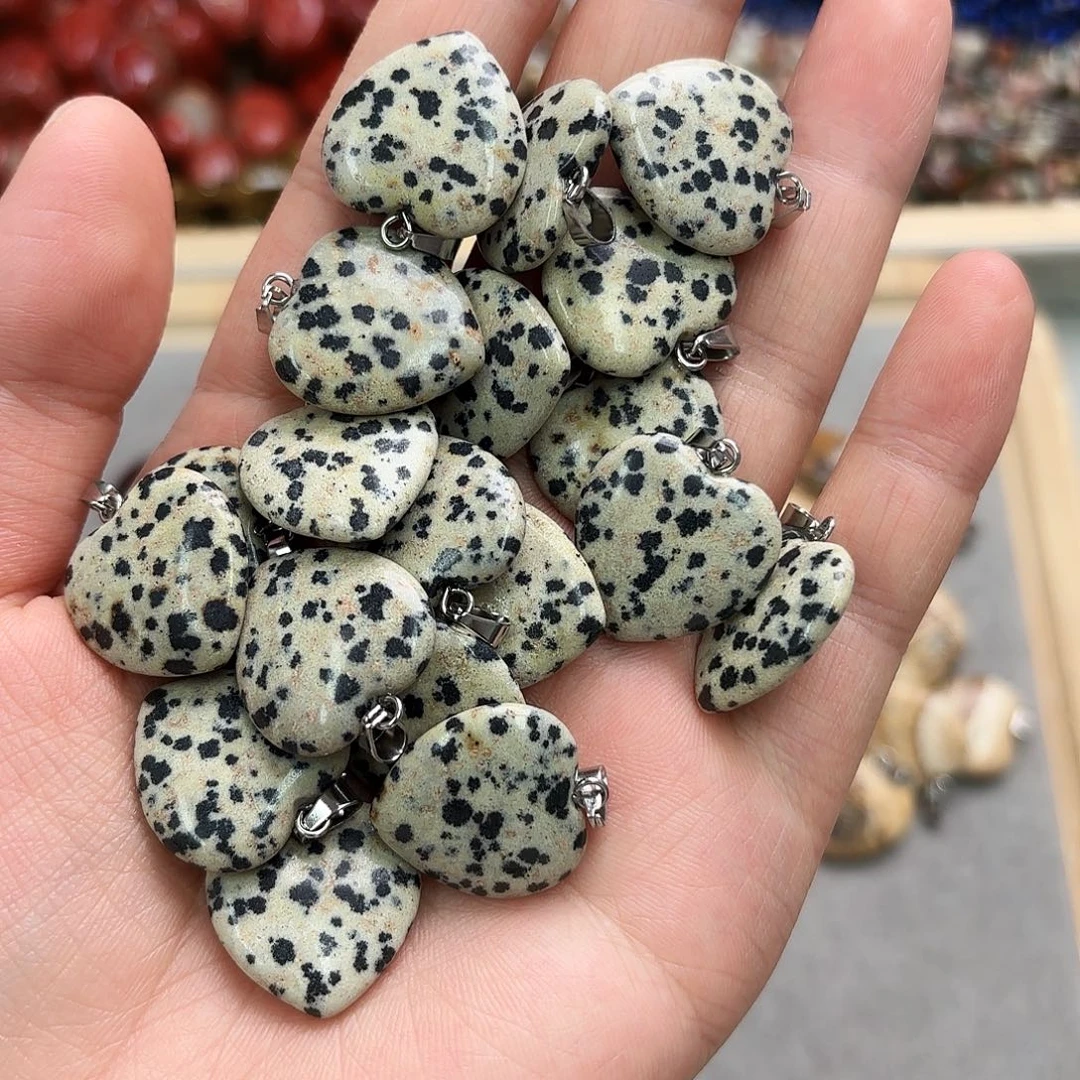 未镶嵌玛瑙/玉髓珠宝半成品卡20斑点爱心4颗