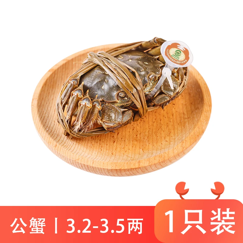 阳澄湖大闸蟹(公蟹)160-175g/只3.2-3.5两塘养