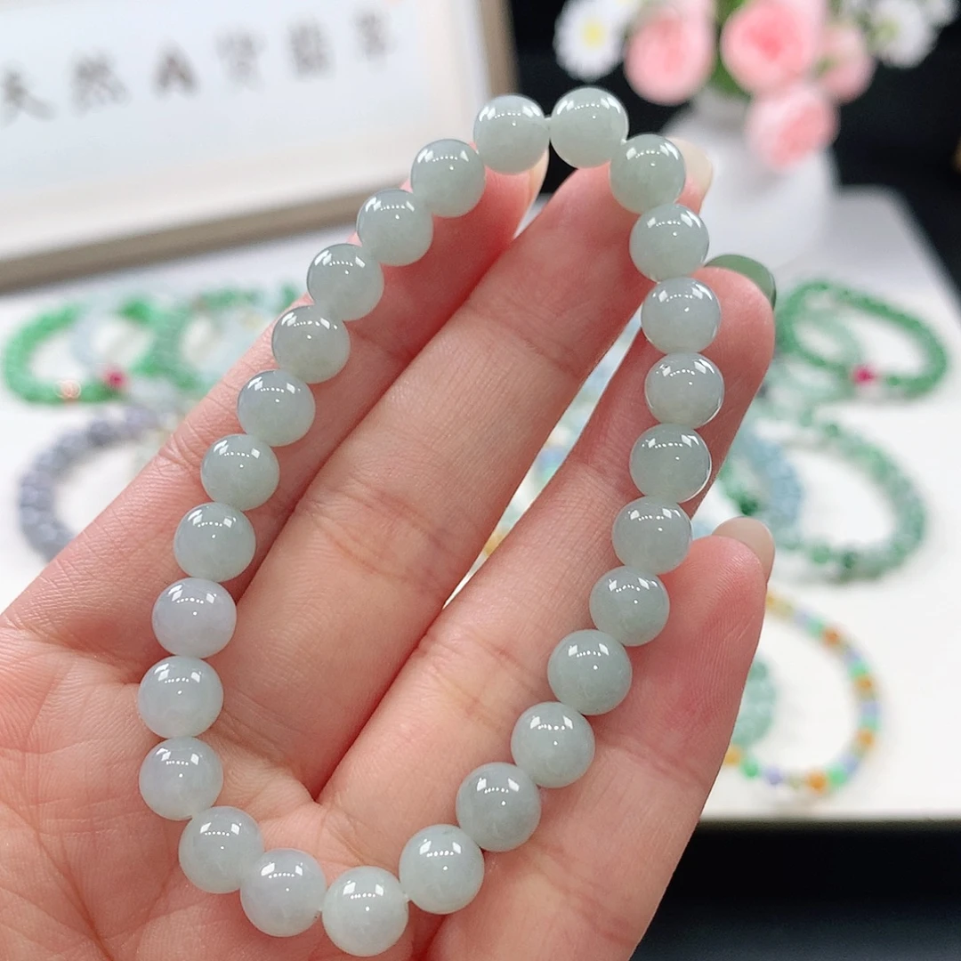 翡翠未镶嵌手链手链7mm