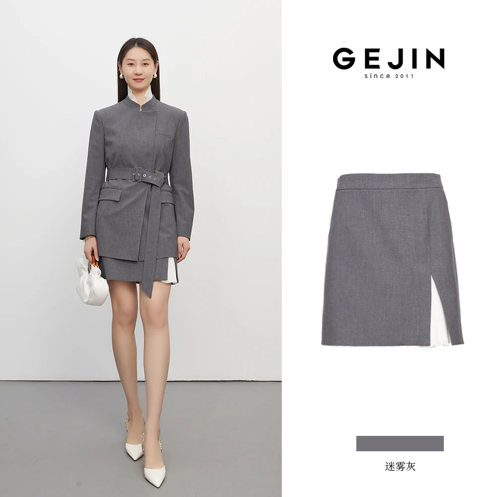 GEJIN/歌锦秋季新款时尚修身新中式休闲风包臀高腰93325903552
