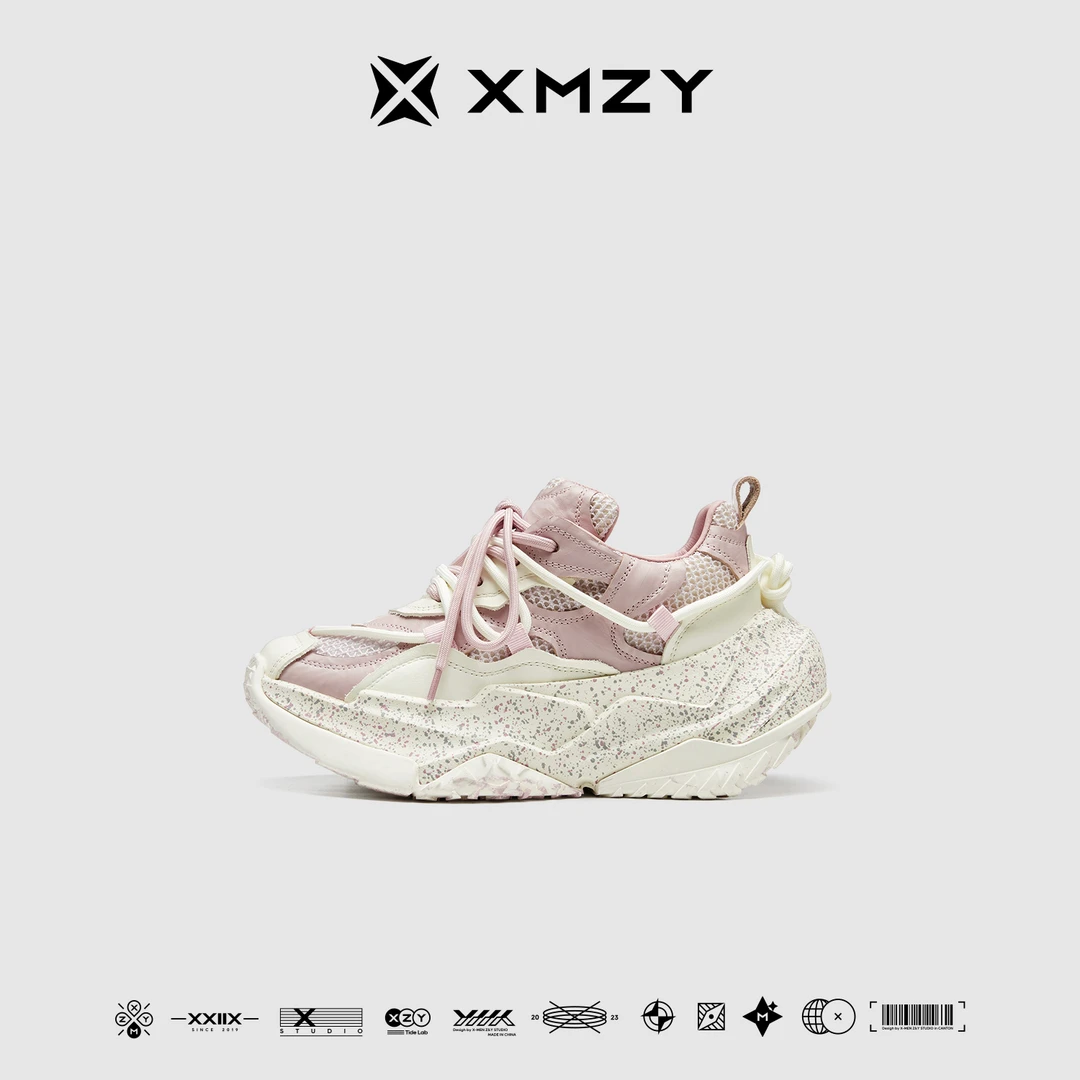 【驰风】XMZY2025夏季新款原创时尚网布拼接设计透气厚底老爹鞋女