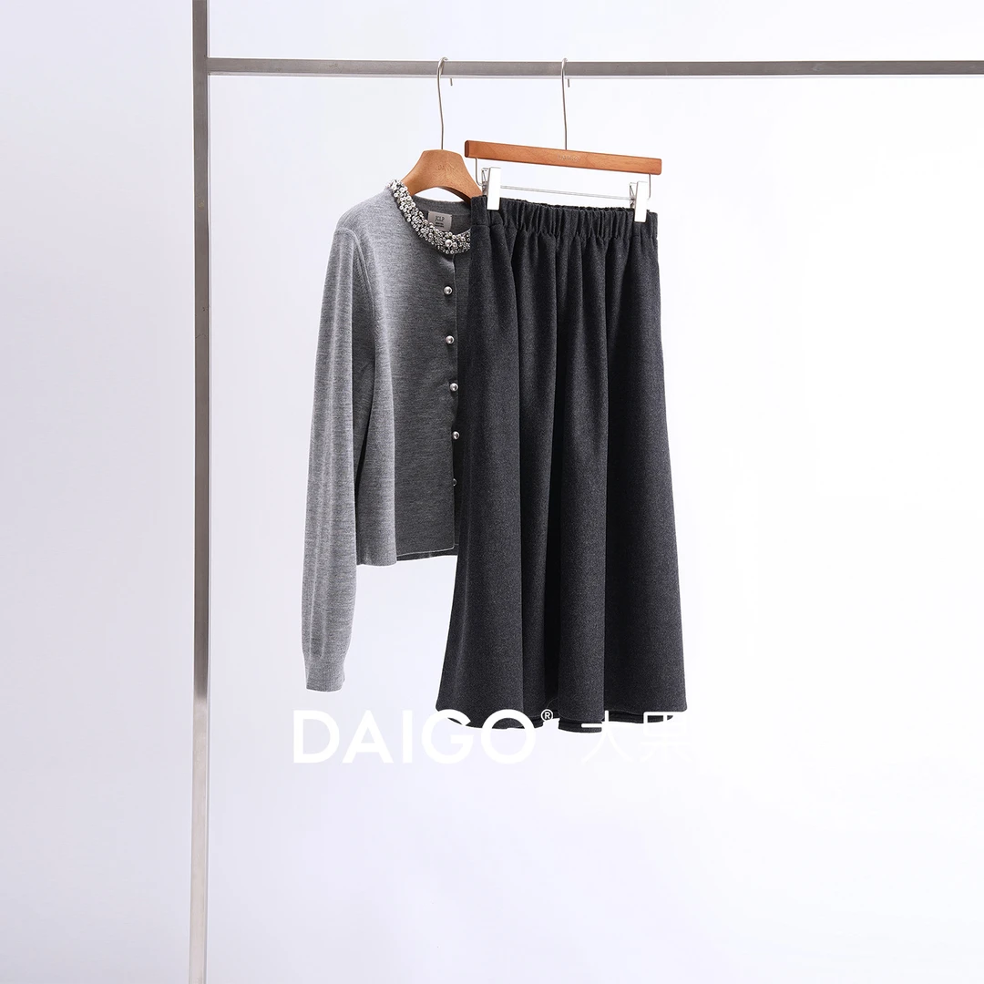 大果store 【麦尔登羊毛半裙】经典赫本风！B*C秋冬款优雅针织半裙
