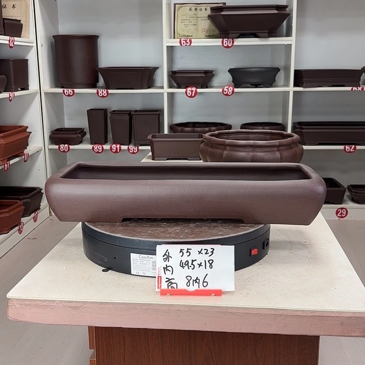 紫砂花盆元角条盆