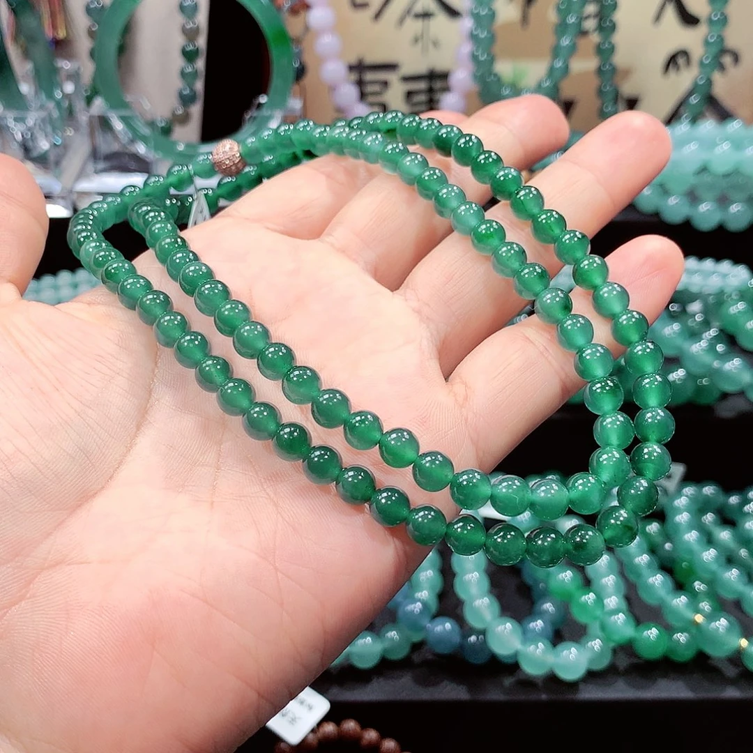 橙***栗翡翠未镶嵌手链卡6.5