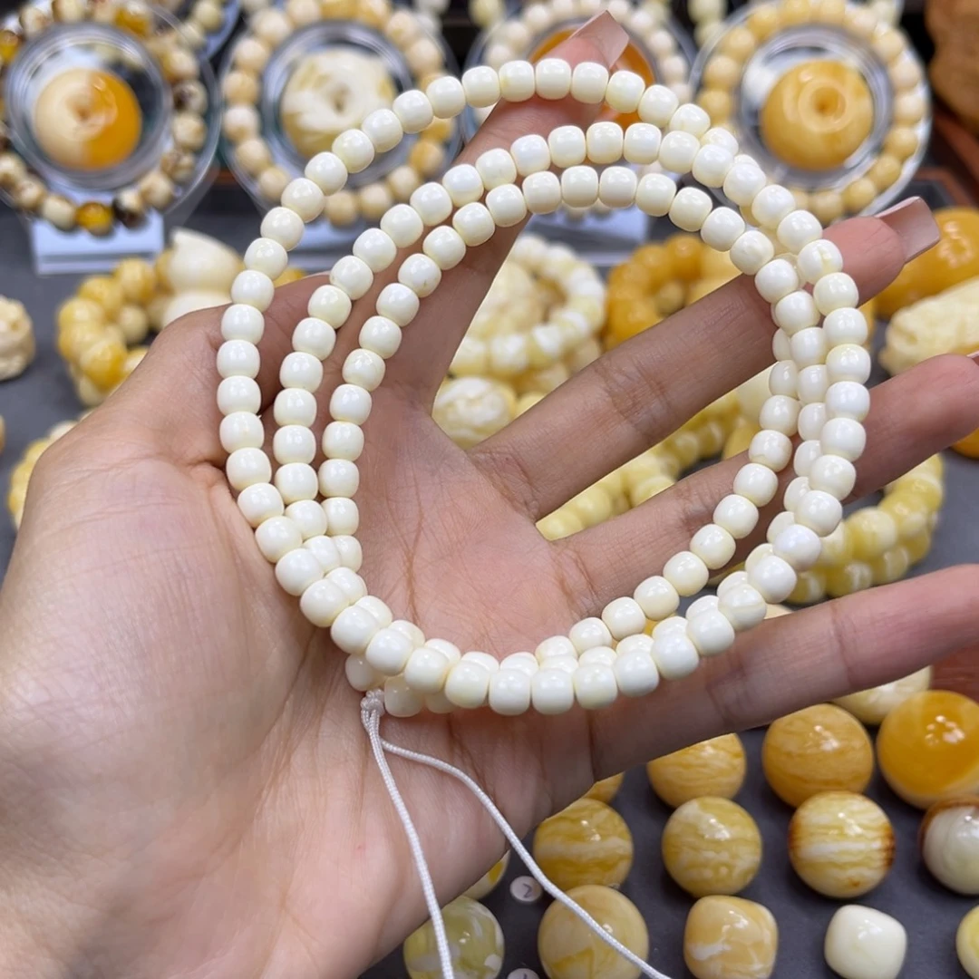 琥珀未镶嵌手串6+