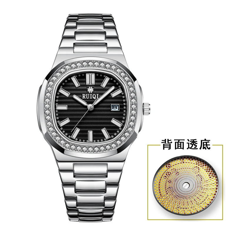 【专属】全新未拆未使用/钢王鹦鹉罗男士腕表6602黑面