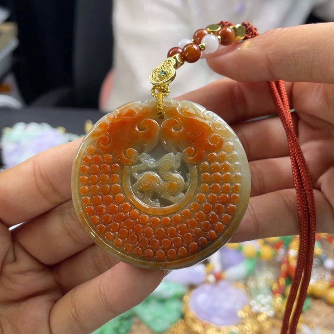 翡翠未镶嵌颈饰代编织