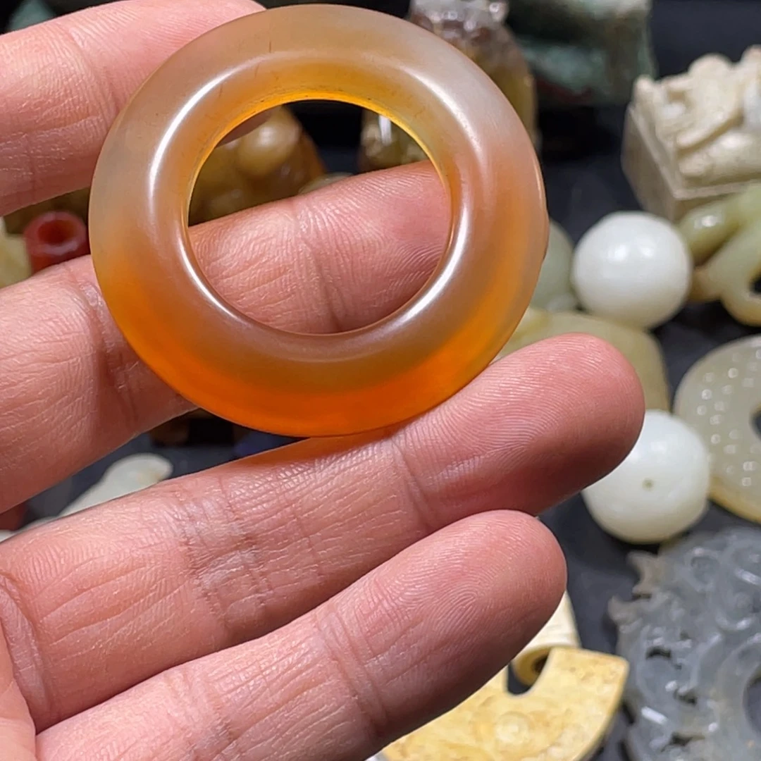 玛瑙/玉髓未镶嵌颈饰三才环