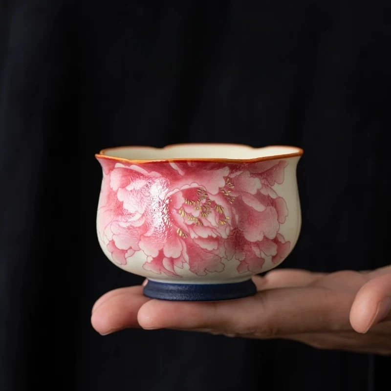 陶瓷品茗杯高档个人专用主人杯单杯侘寂茶杯个人专用茶器网红大号