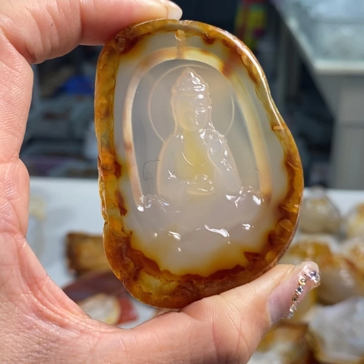 玛瑙/玉髓吊坠(不含链)未镶嵌
