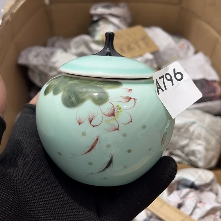 瓷片茶摆件工艺品摆件666