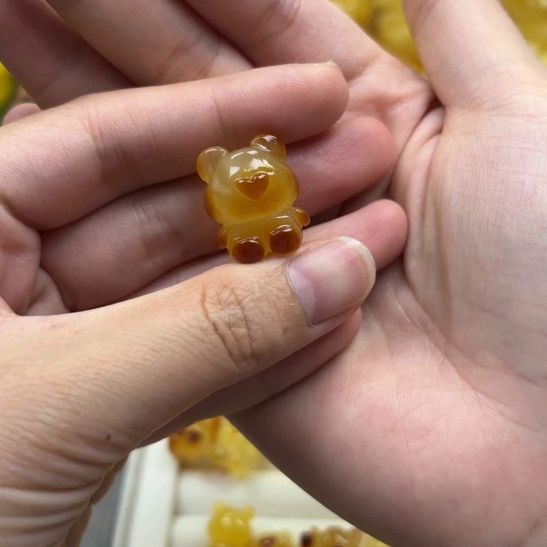 裸石蜜蜡未镶嵌欠*蜜蜡吊坠打孔不退不换