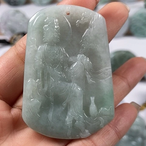 翡翠颈饰未镶嵌观音福利