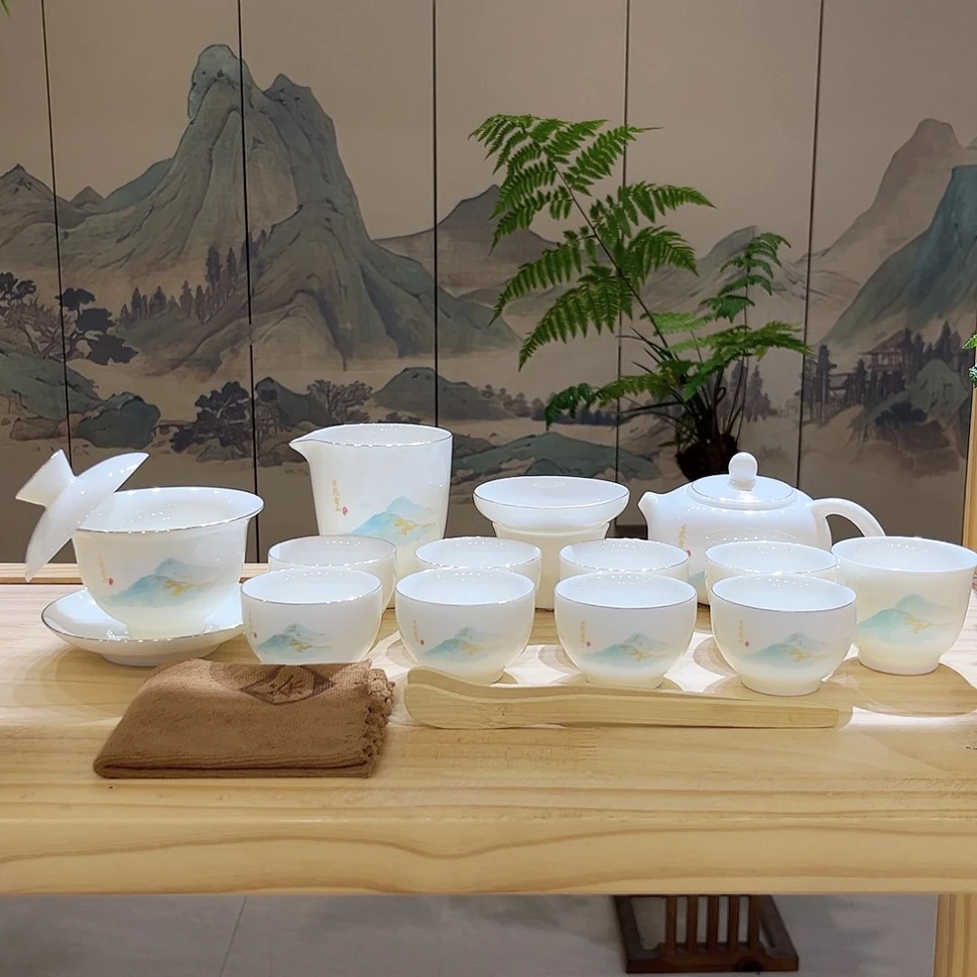 【都彩】日照金山羊脂玉瓷16头