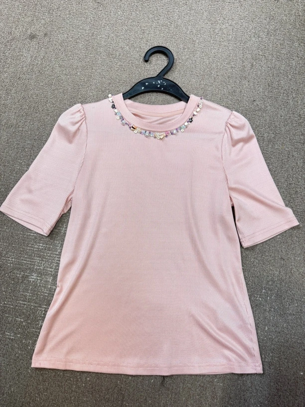 南油新款气质优雅钉珠上衣