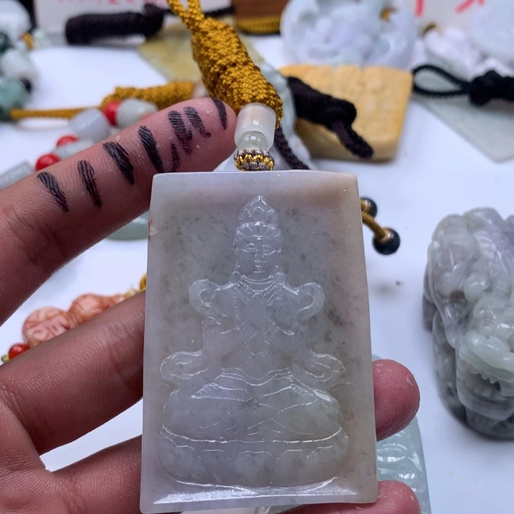 颈饰未镶嵌翡翠保真天然a货翡翠