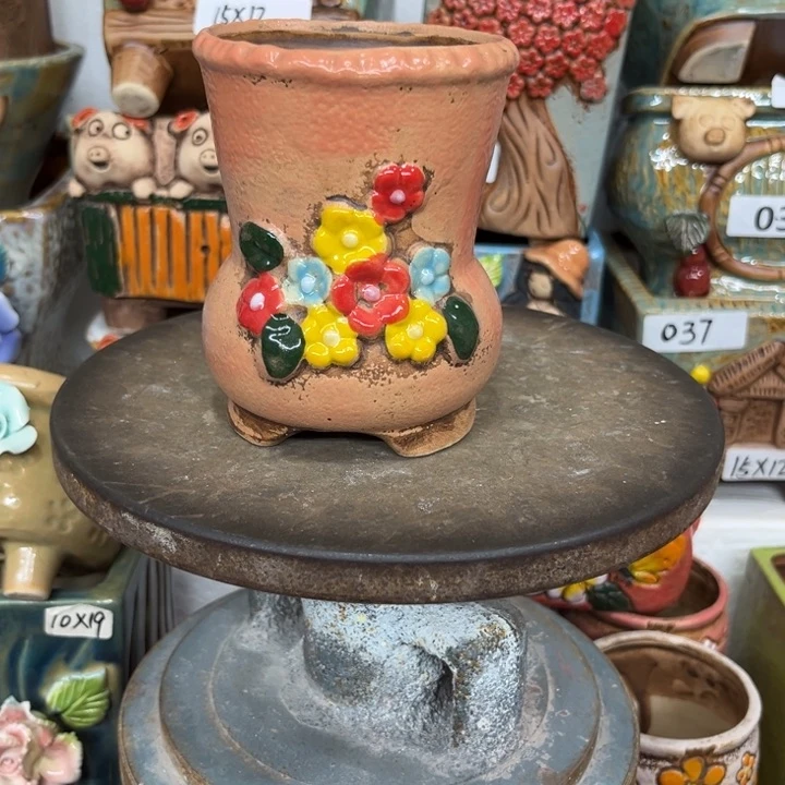 紫砂花盆粗陶材质多肉花盆