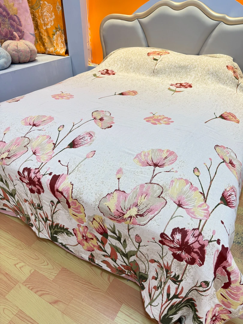 花日记 2.3*2.5 米 多功能床盖罗布麻 定制床盖 可铺可盖