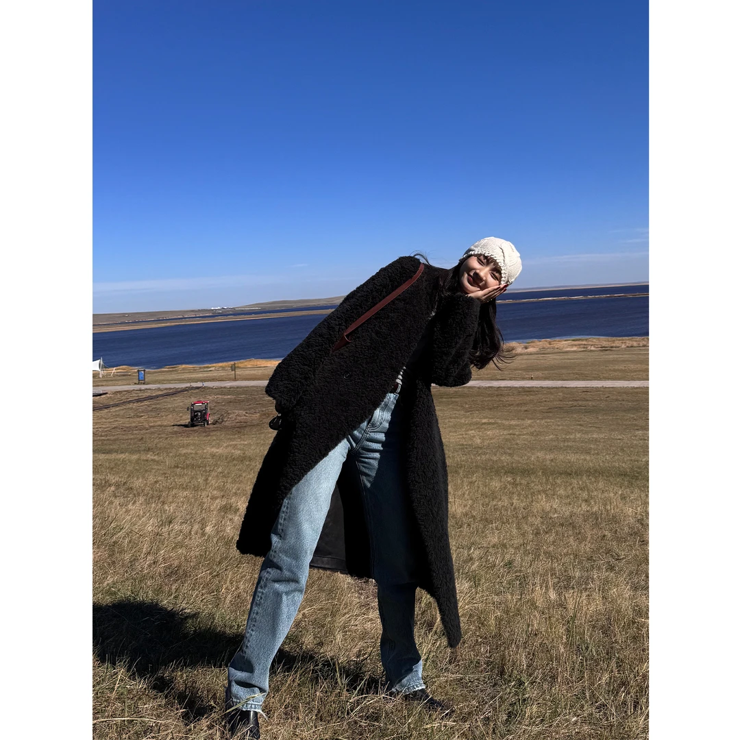 KEEP KAPU靠谱【典藏东礼】奢贵保暖100羊毛皮毛一体外套KP253543