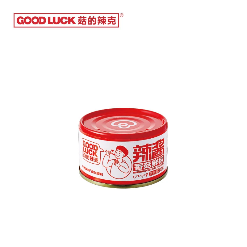 菇的辣克 美味拌面拌饭香菇鲜椒辣酱   辣椒酱80克/罐*10罐 DL