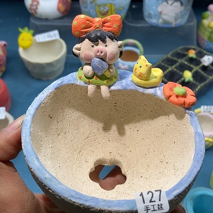 红陶127 手工盆接图定制