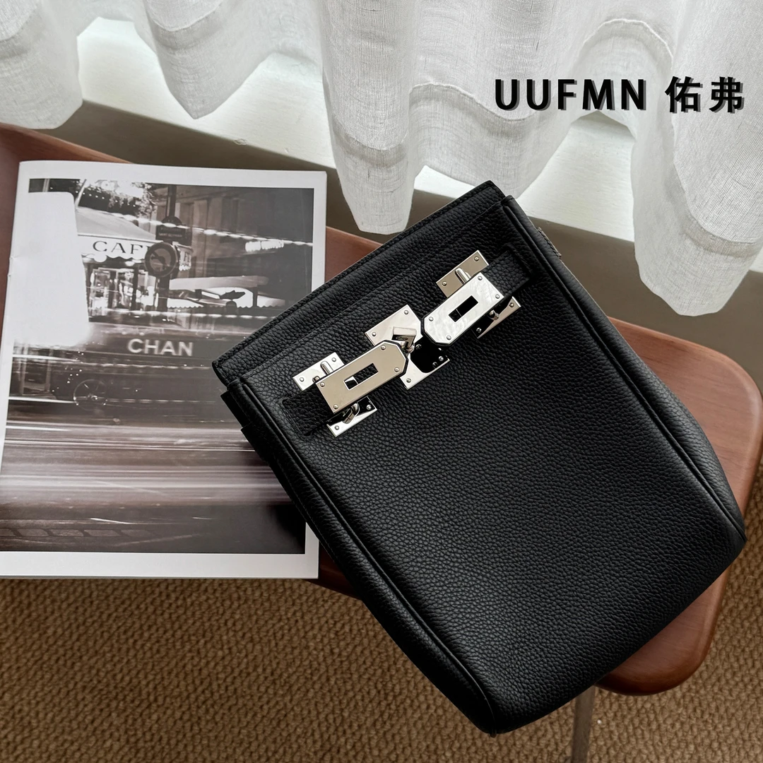 UUFMN｜Hacados手工进口togo牛皮休闲高质感单肩斜挎胸包时尚男女