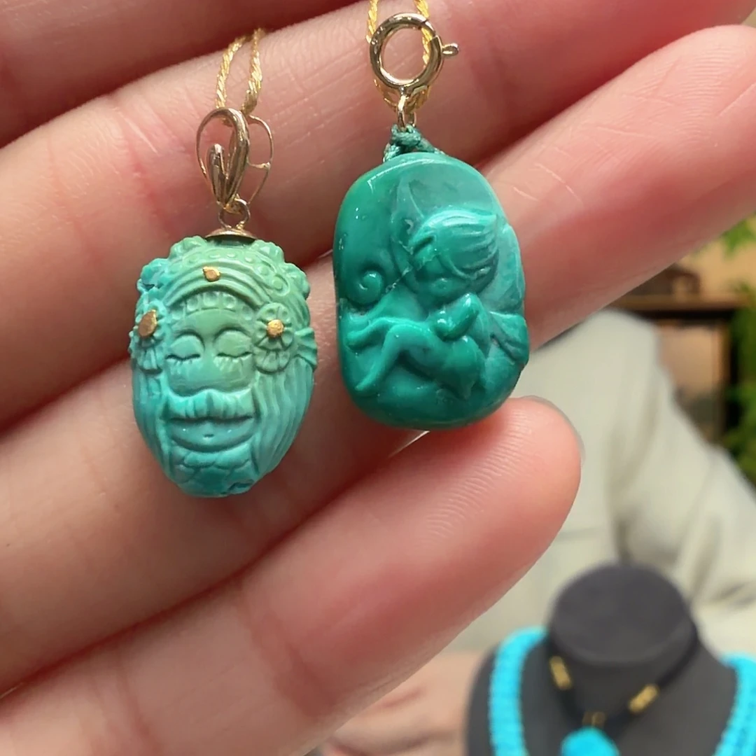 绿松石未镶嵌颈饰