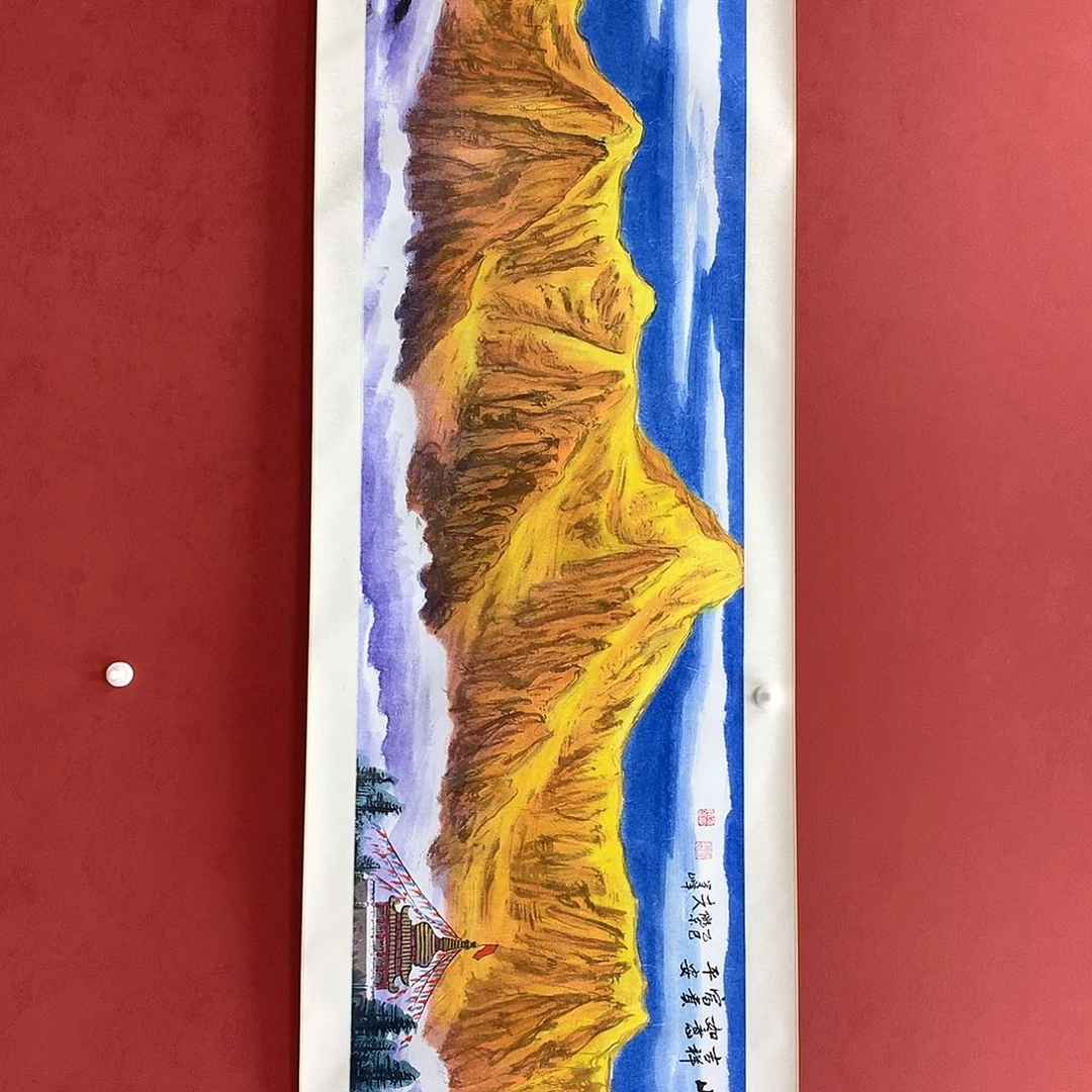 国画国画作品欣赏六尺对开