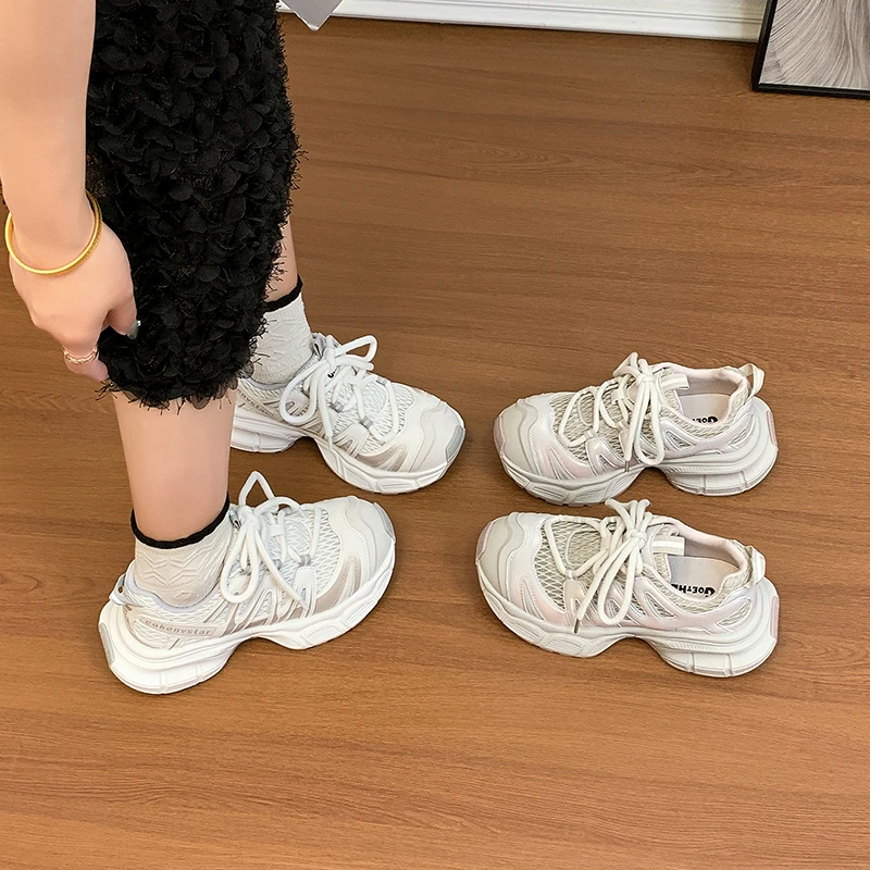 2025夏季透气潮牌老爹鞋网面软底显瘦休闲鞋GC52588