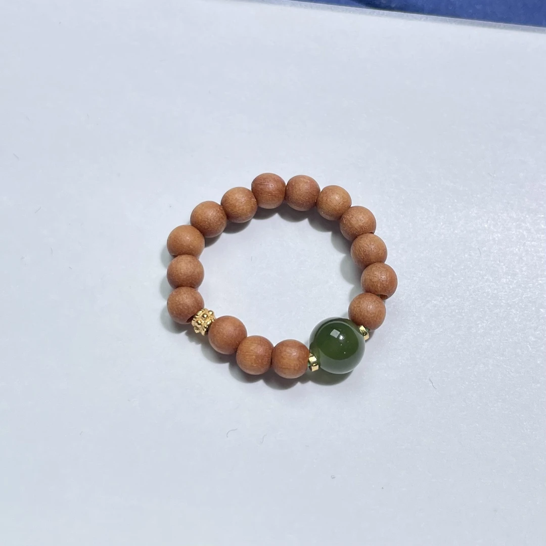 檀木碧玉戒圈 ZK24112812