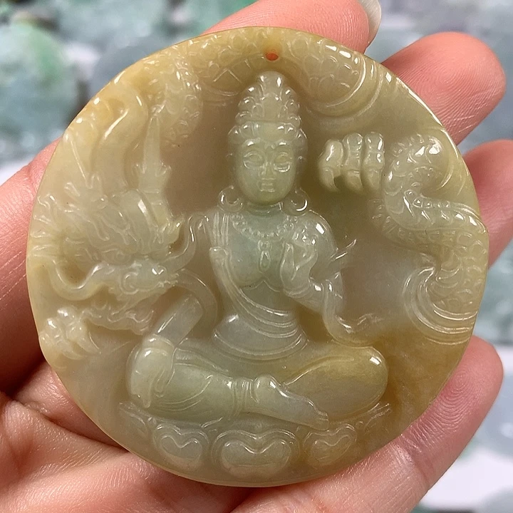 颈饰未镶嵌翡翠玉龙观音福利