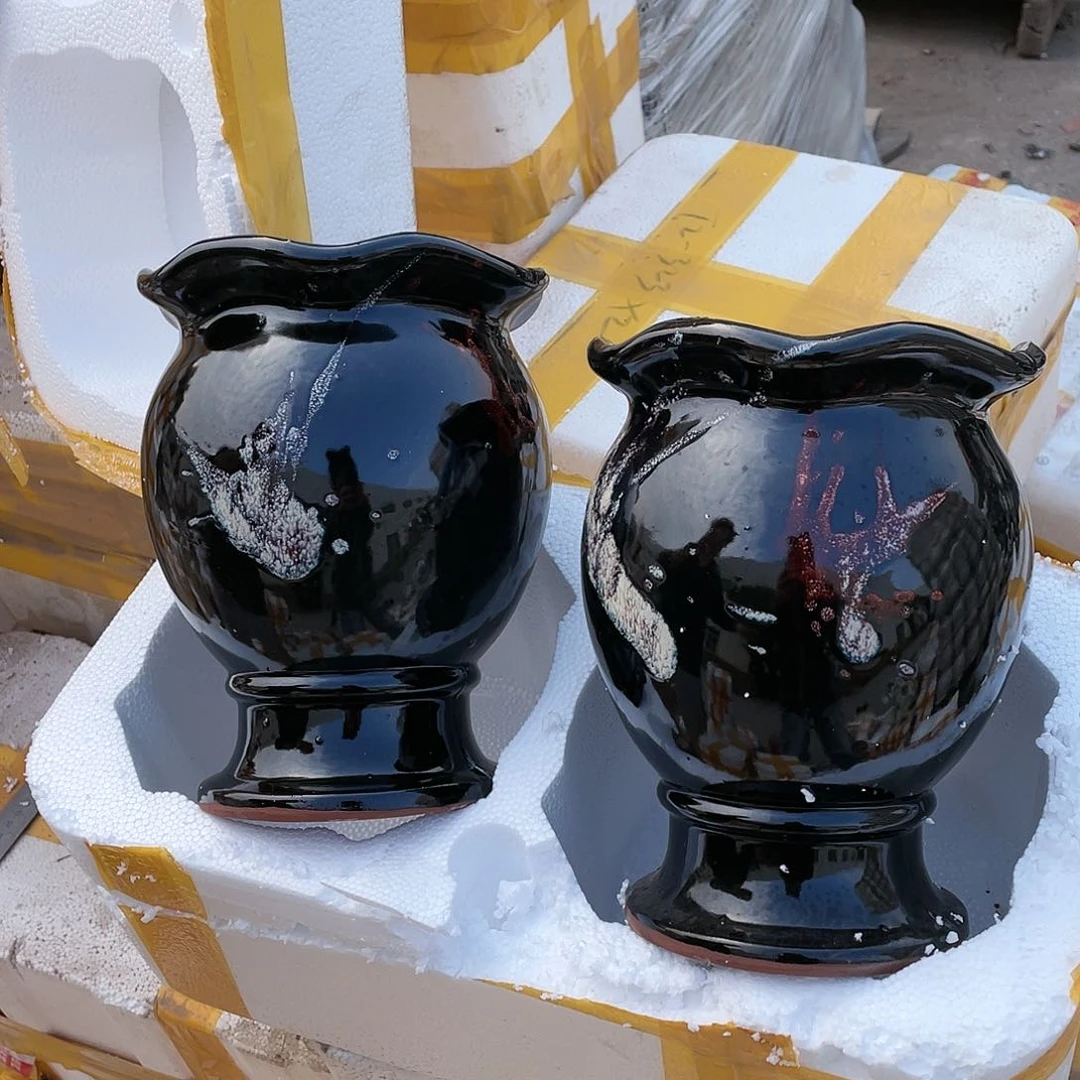 无铅玻璃宜兴紫砂花盆