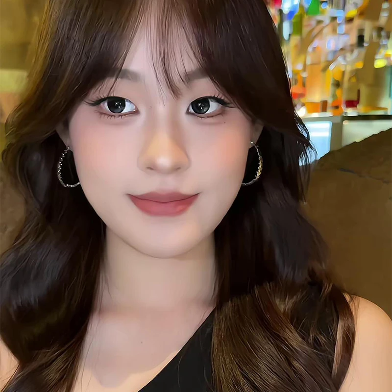 铜合金耳饰 五角星碎钻大圆环耳圈 简约哑光风耳饰新款耳饰