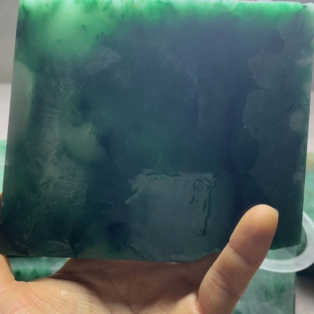 定制石英质玉（非洲翠）用****1天然非州翠手镯