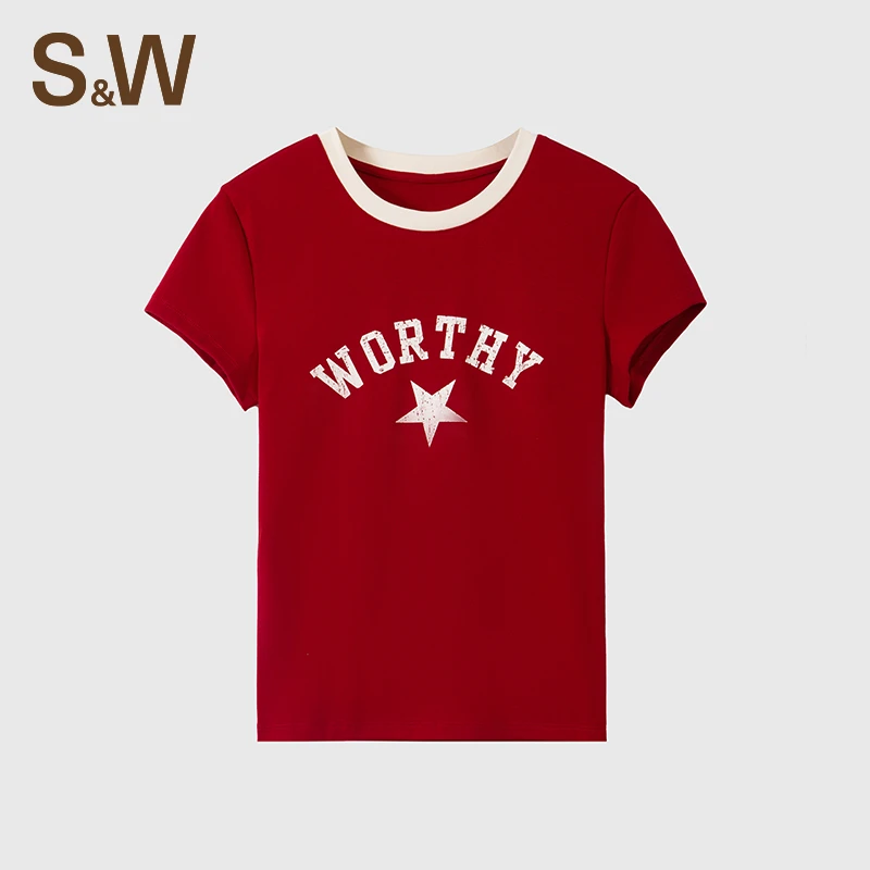 SW速惟夏季美式字母t恤时尚透气打底衫百搭健身运动t恤 4422 Z2