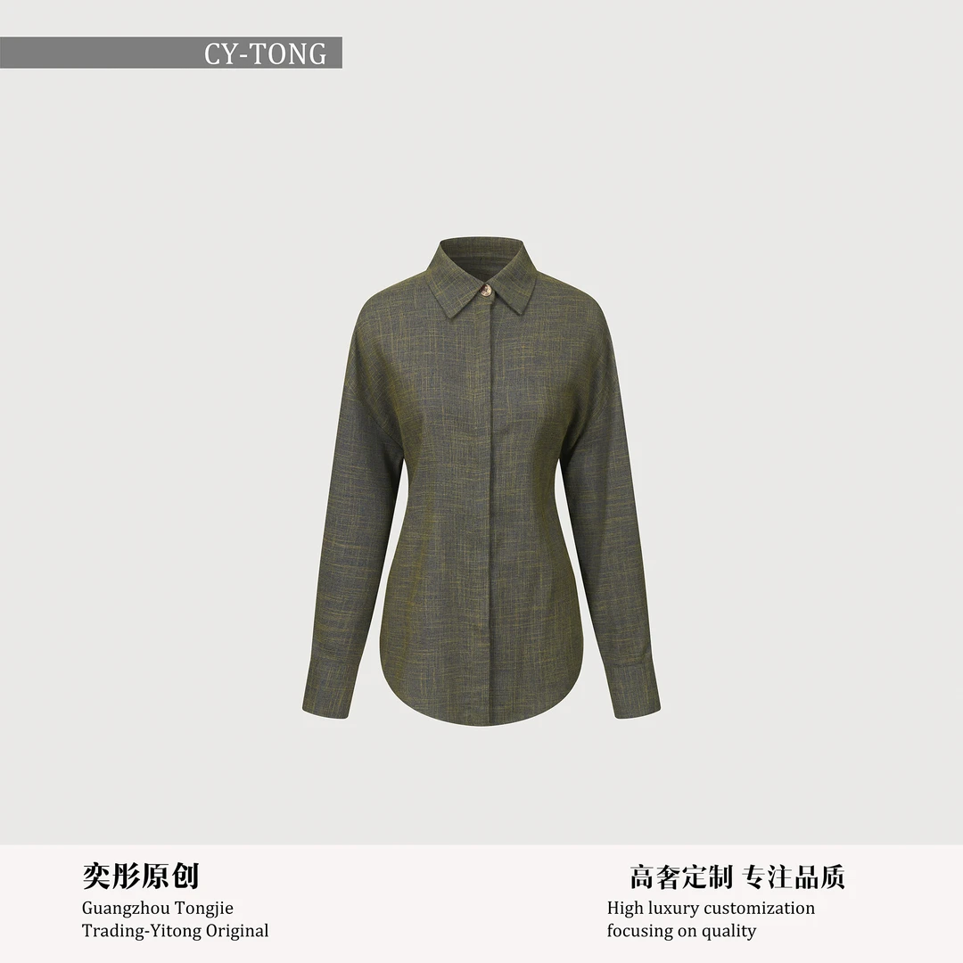 【彤姐原创】法式新品时尚百搭休闲衬衣长袖衬衫上衣W24D240