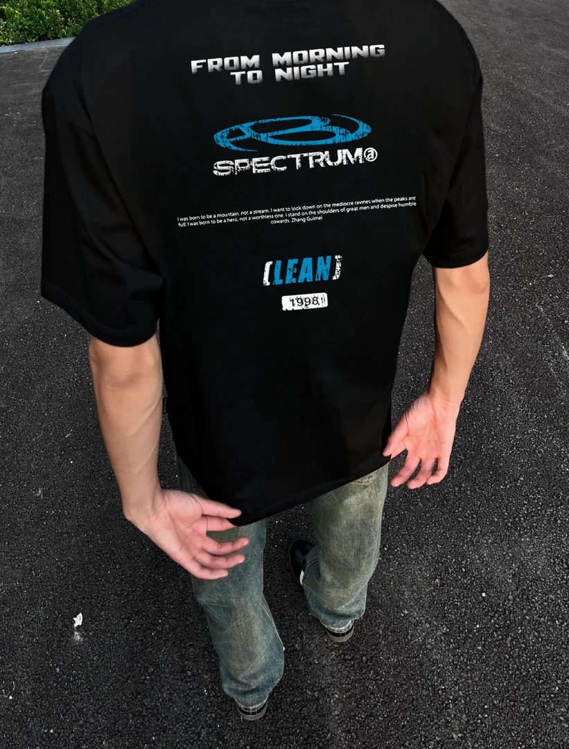 美式高街字母印花短袖T恤男街头潮牌宽松圆领男生短袖半袖t恤上衣