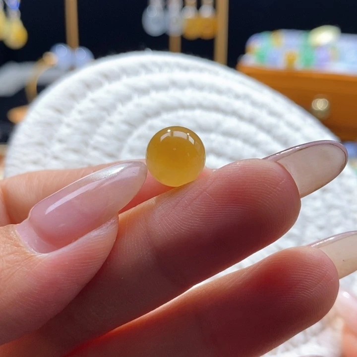 吊坠(不含链)未镶嵌翡翠翡翠冰黄翡珠卡10.4m