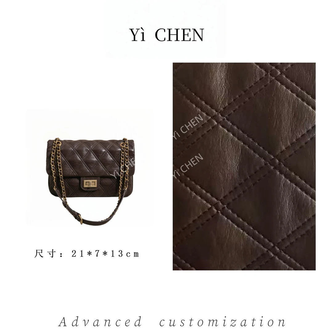 【Yì CHEN】SK-92875-咖啡 简约时尚女士新款轻奢单肩斜跨包