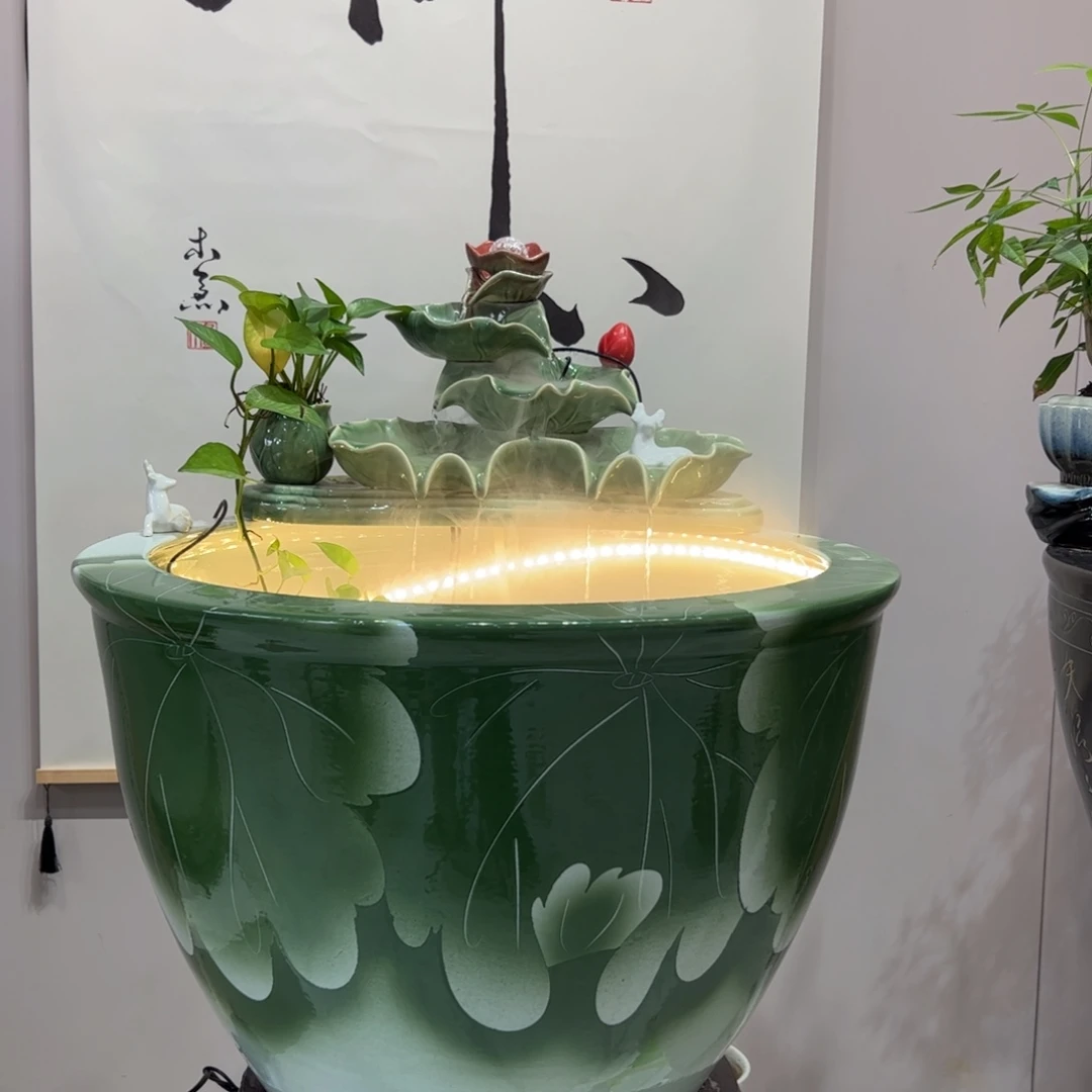 陶瓷景德镇陶瓷流水摆件