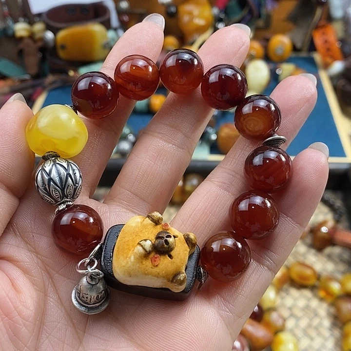 玛瑙/玉髓手串未镶嵌伤*手串