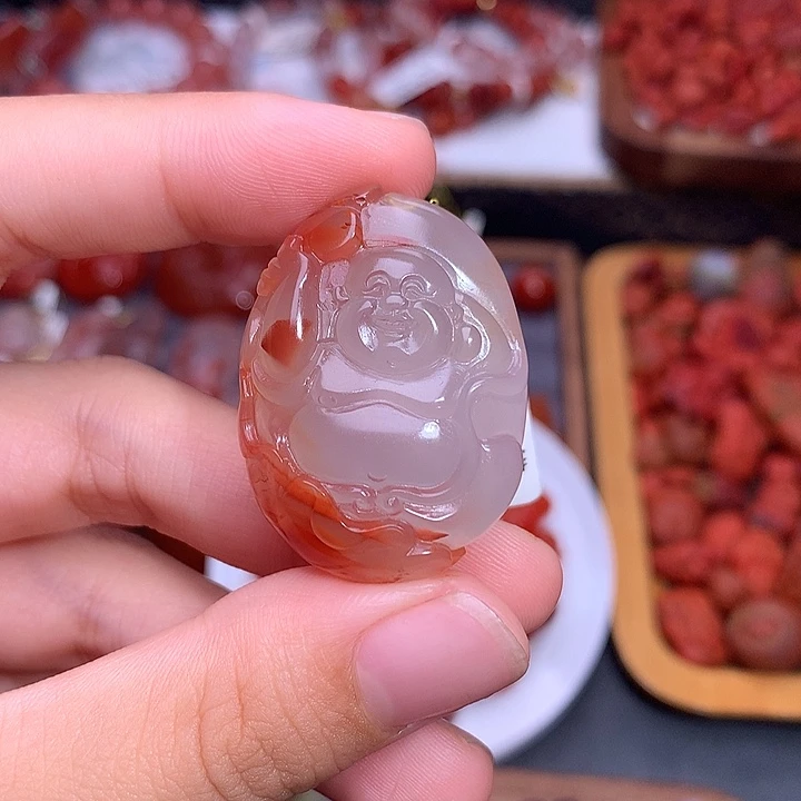 未镶嵌南红玛瑙珠宝半成品佛公