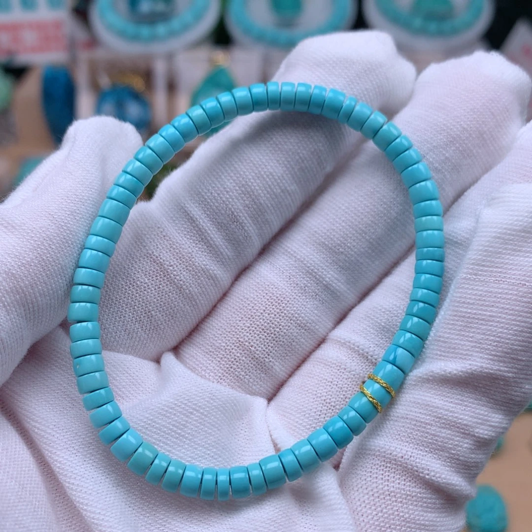 未镶嵌绿松石珠宝奇石4.4mm